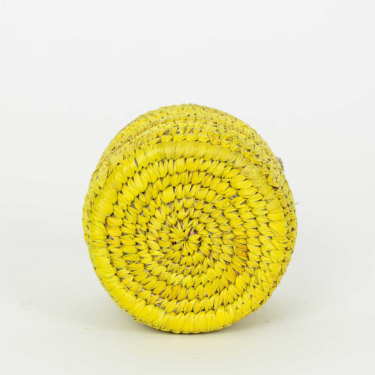 PALM COLOR MINI Basket w lid, yellow