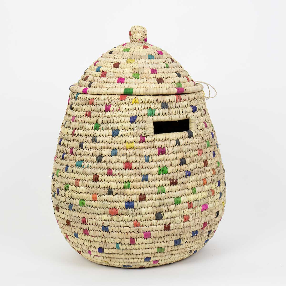 PALM DOTTED EGG Basket, multi