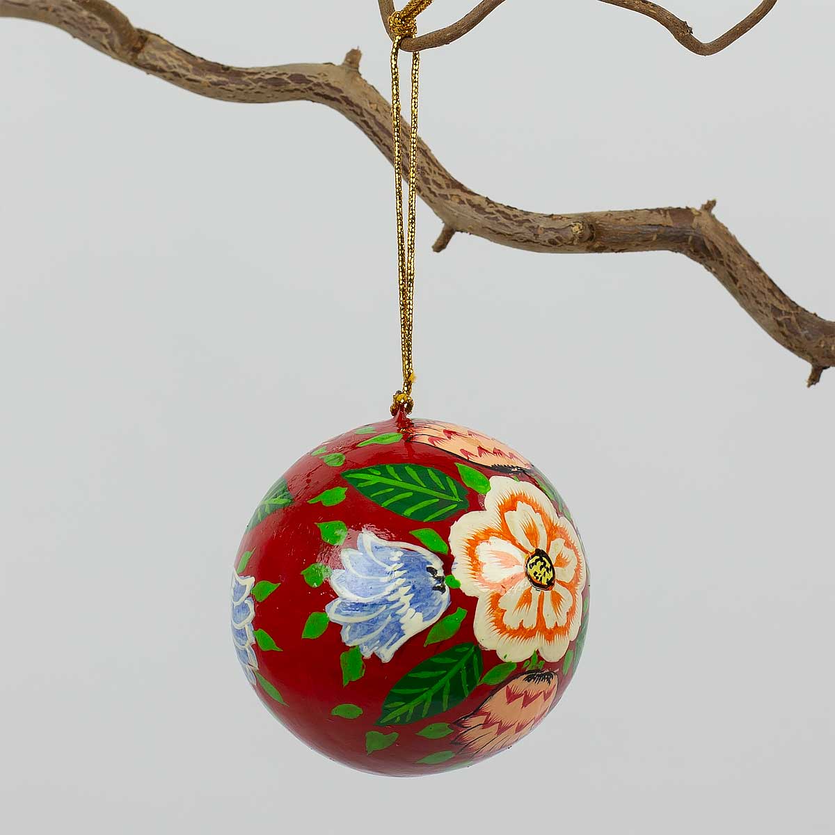 PAPIER MACHÉ Ornament, red