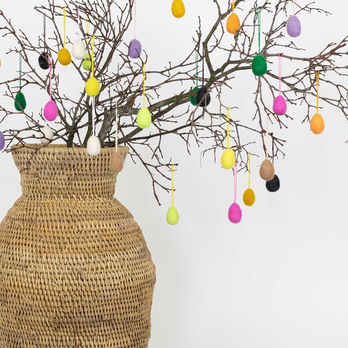 FELT EGG BRIGHT Easter ornament, 10-p