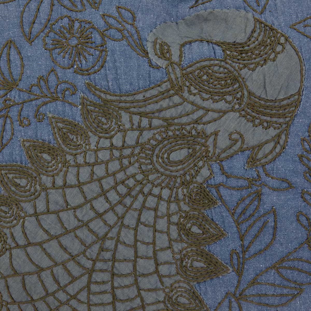 PEACOCK Kuddfodral 60x60, blå