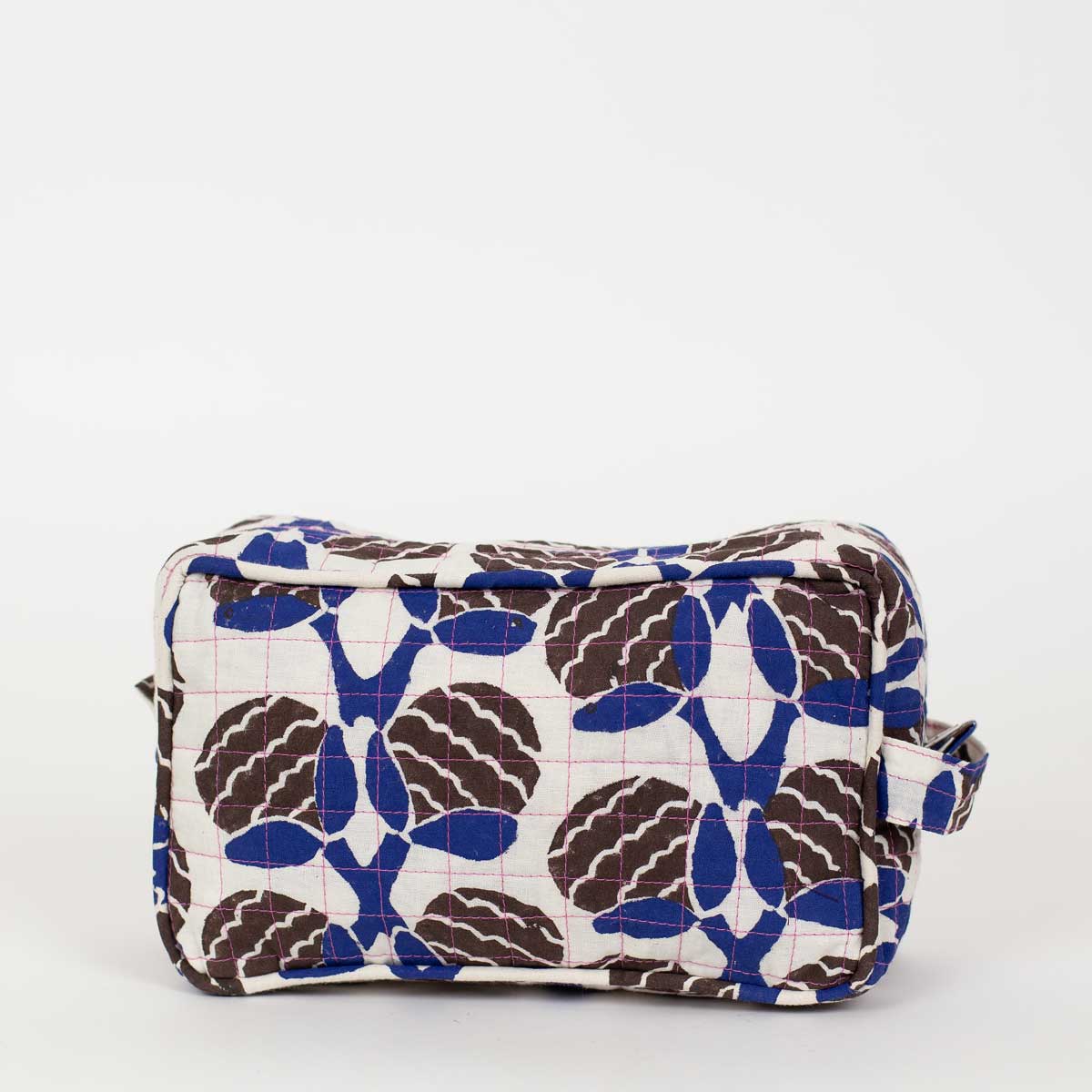 PEONY Toiletry bag M, blue/brown