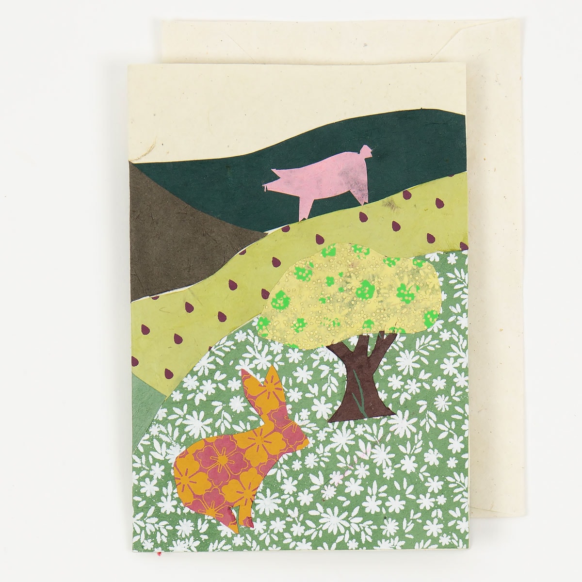 PIG ON A HILL Card