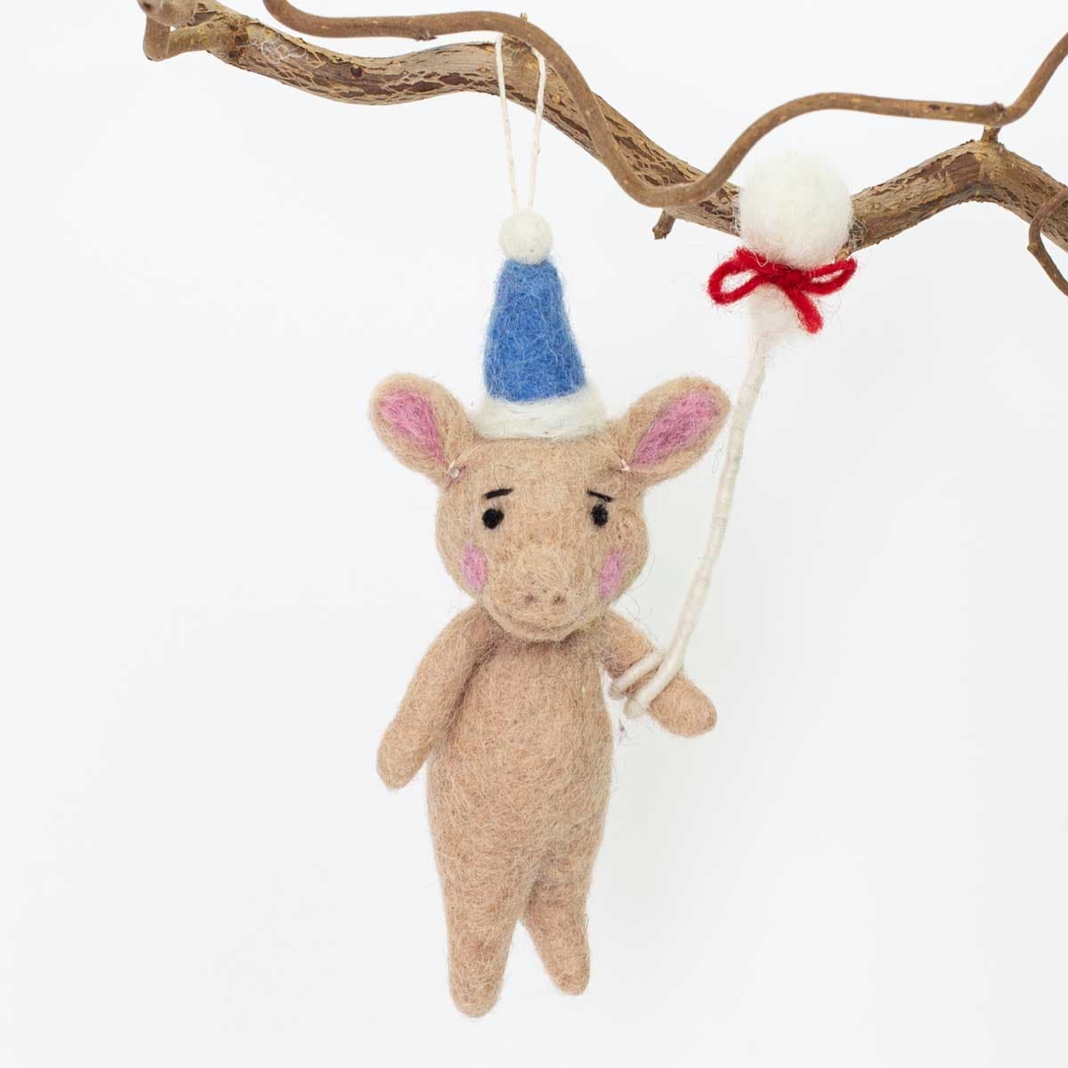 PIG SANTA Christmas ornament