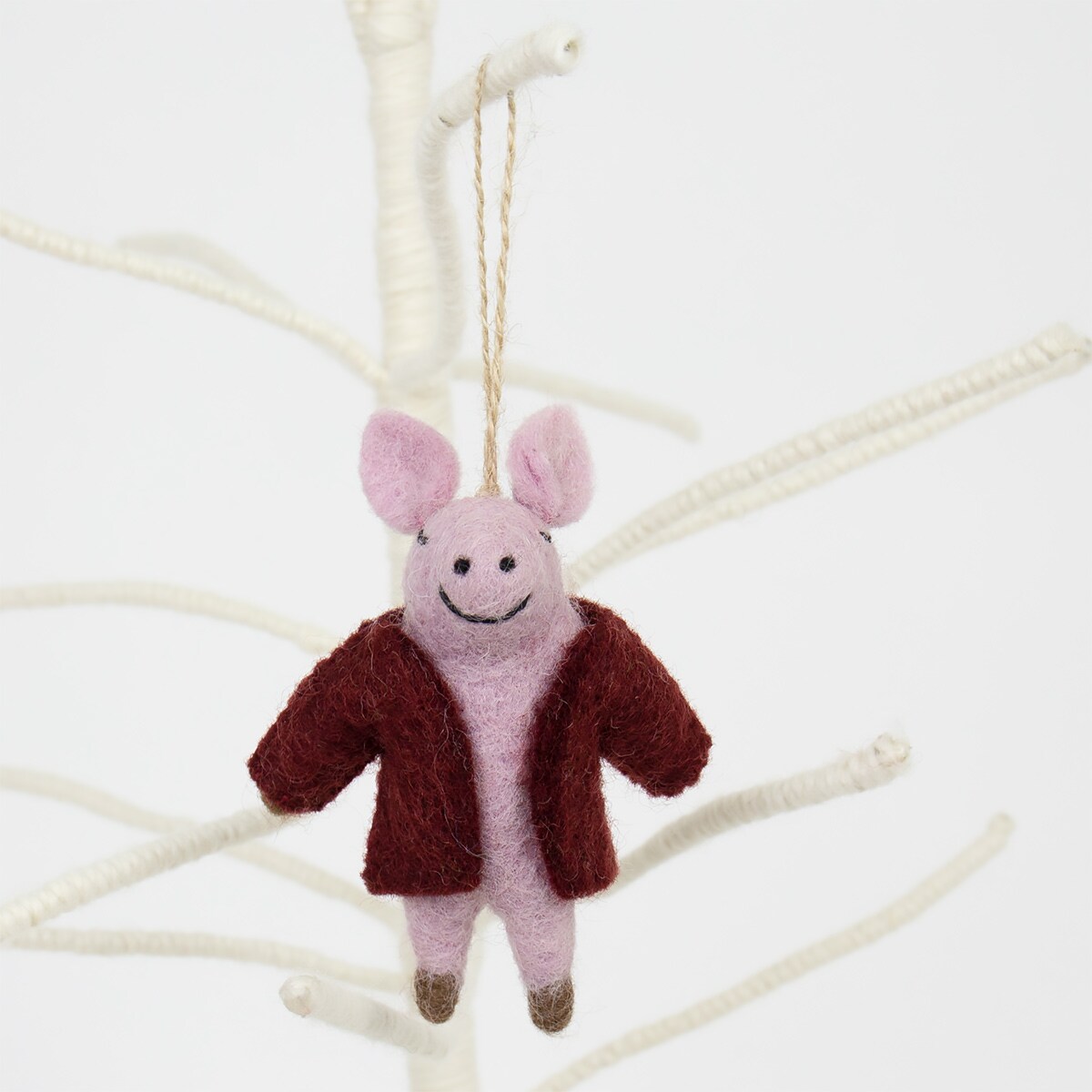 PIG WITH COAT Christmas pendant