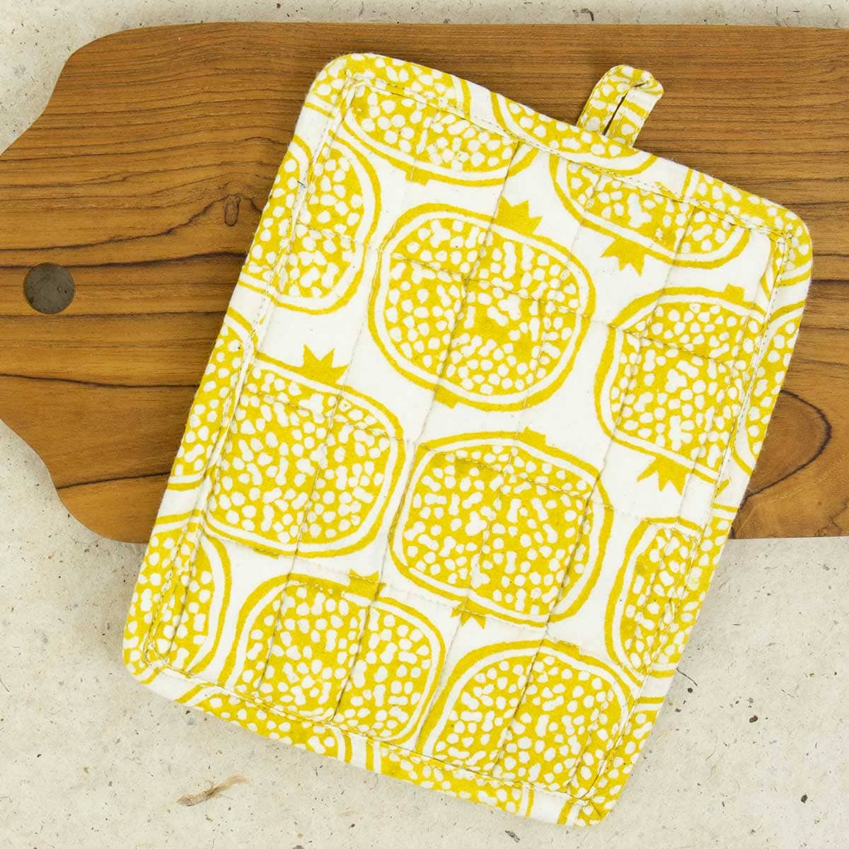 POMEGRANATE Potholder, yellow