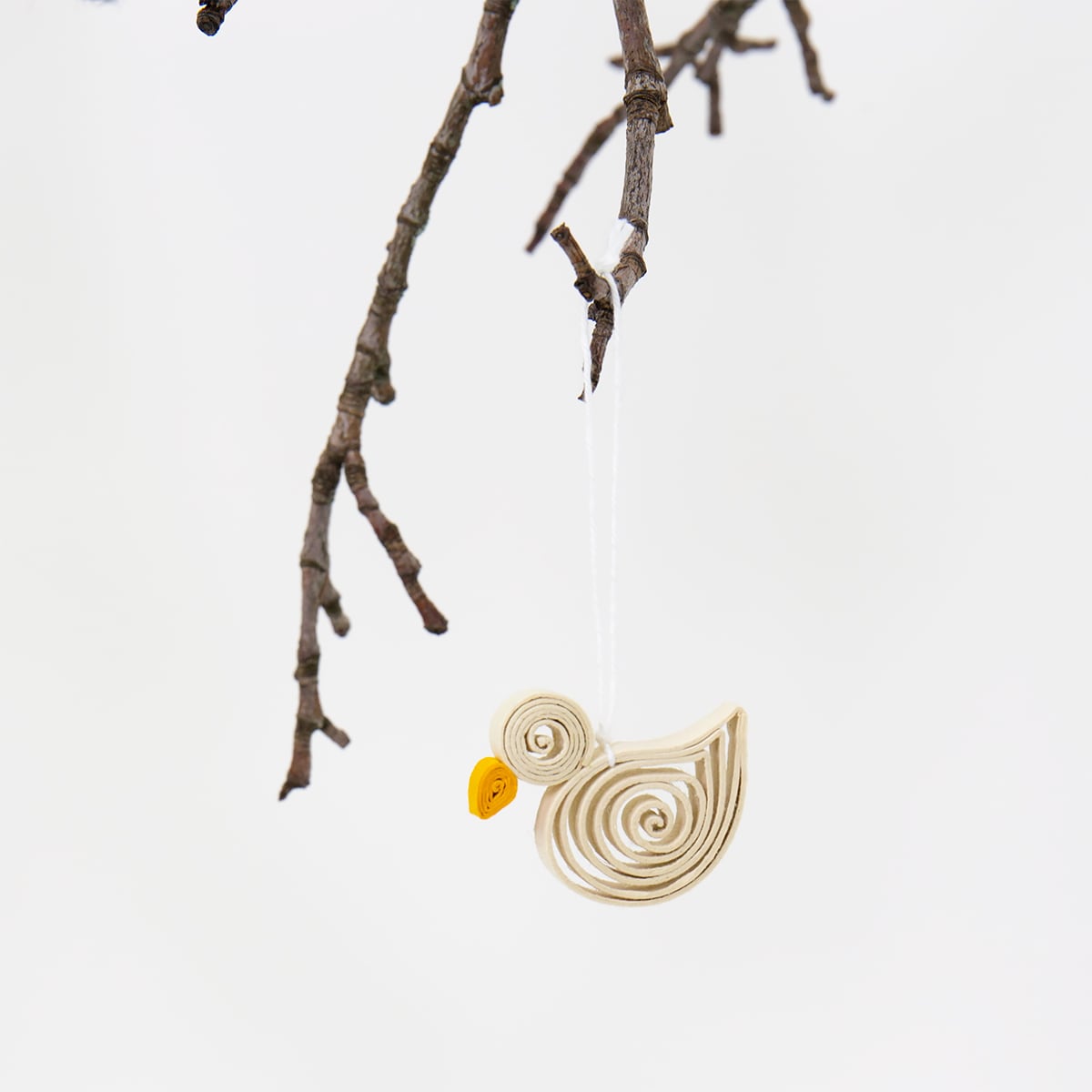 QUILLED CHICKEN Easter ornaments, 10-p