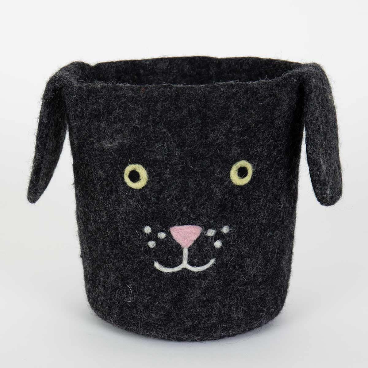 Förvaring - svart kanin i tovad ull