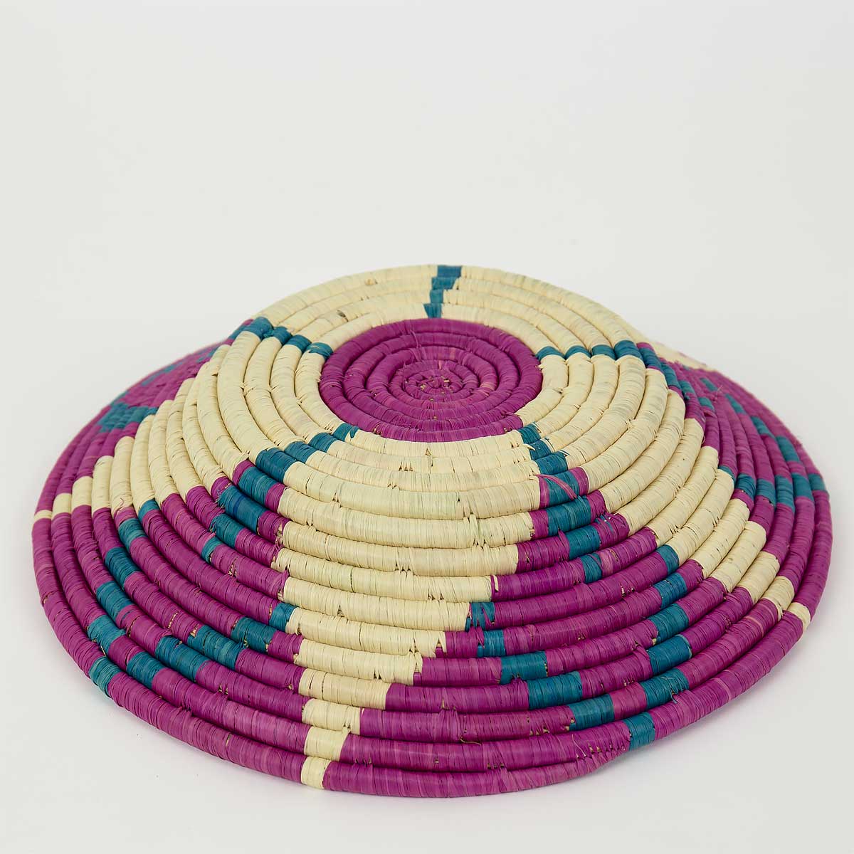 RAFAELA Bread Basket M, cerise/white/blue