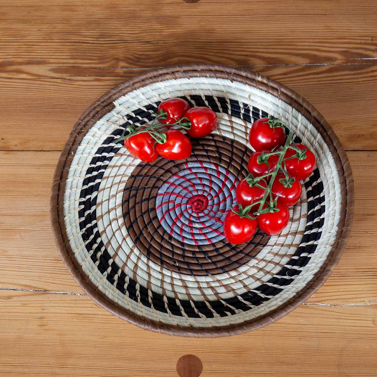 RAFFIA CIRCLES Bread basket