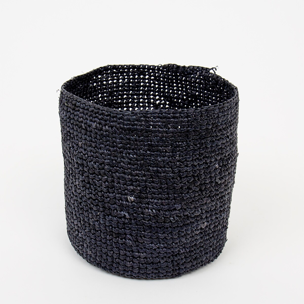 RAFFIA Basket S, black