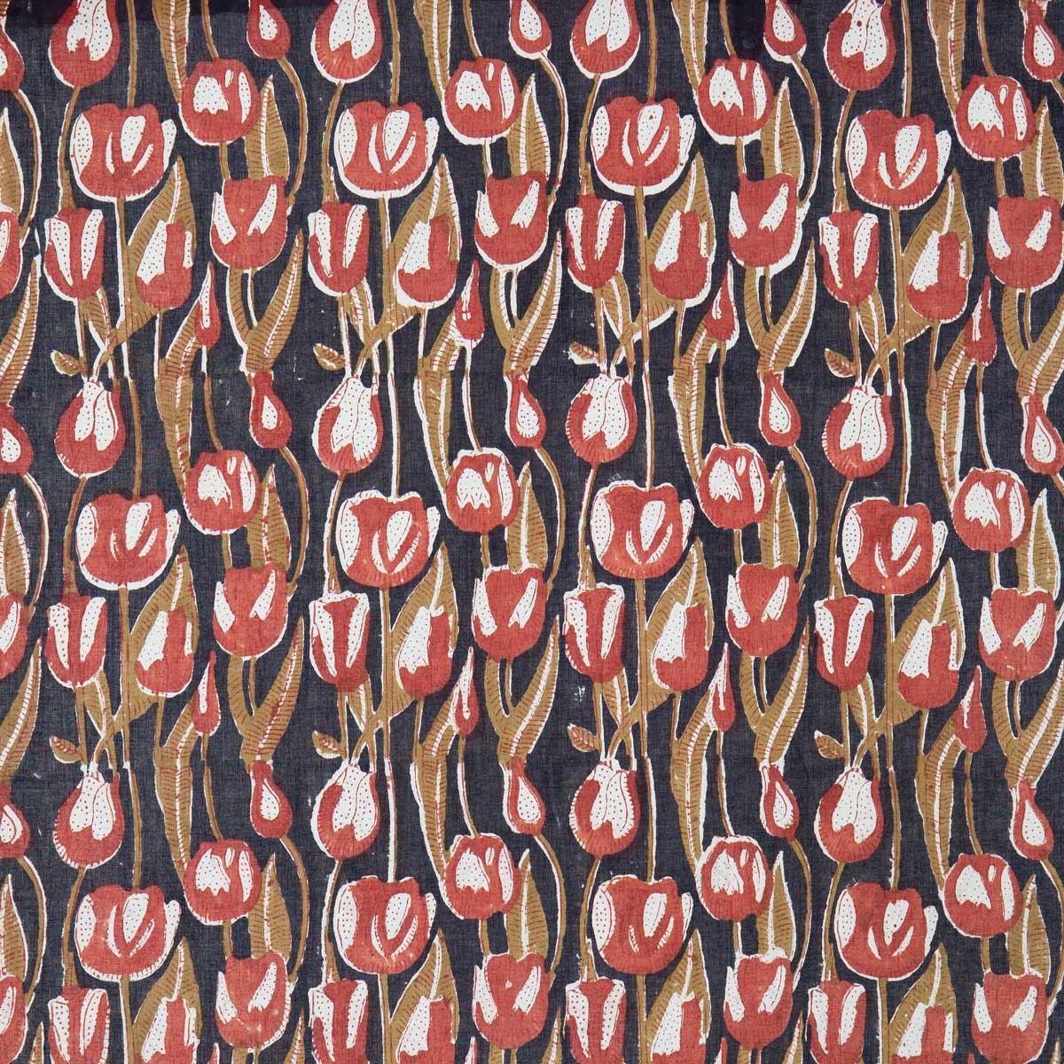 RED TULIP Fabric, black/red