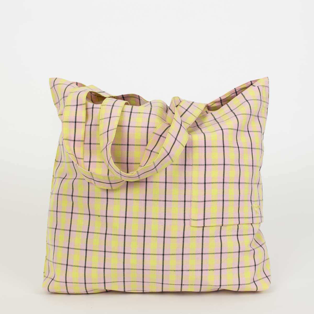 REKO Tote bag, pink/yellow
