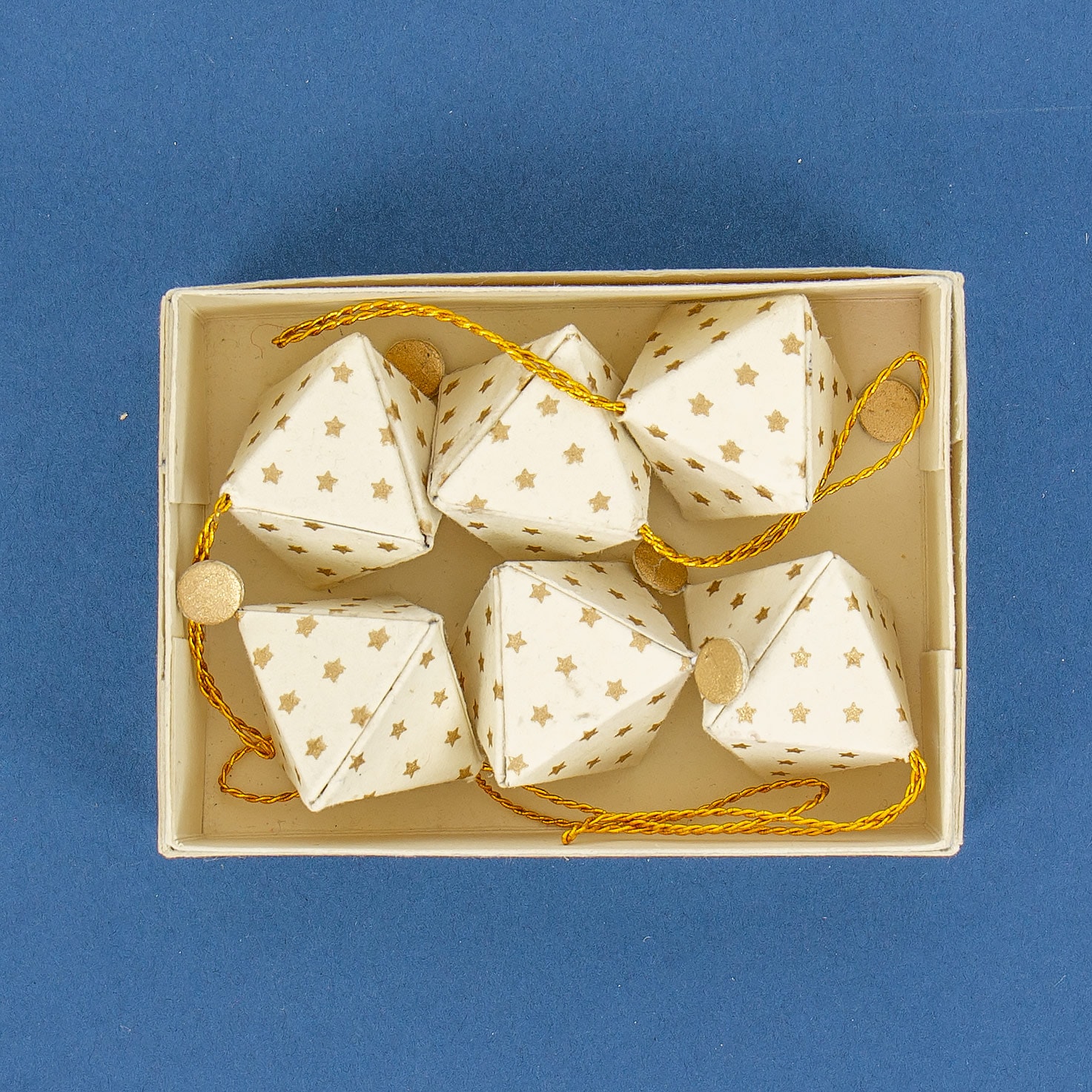 SPIRIT ROMB Christmas ornament 6-p, white/gold