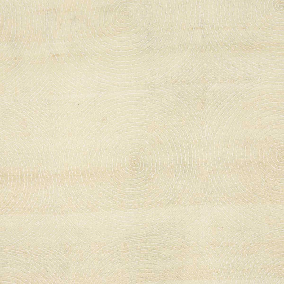 ROUND&ROUND Silk Fabric, beige/white