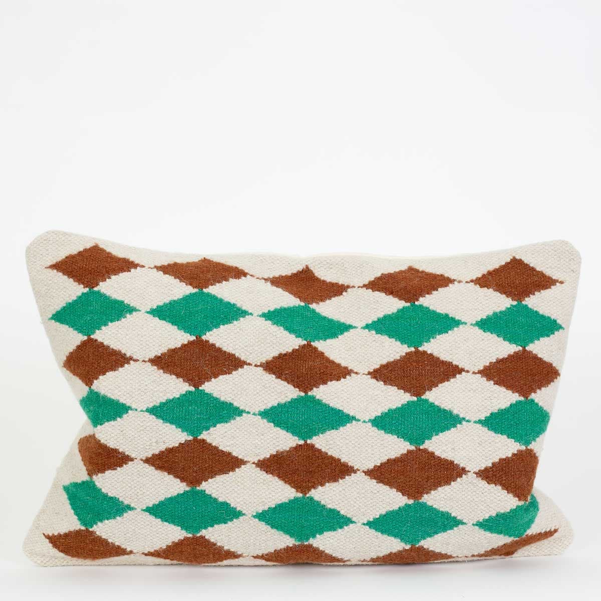 RUDY Kuddfodral 40x60, offwhite/grön/brun