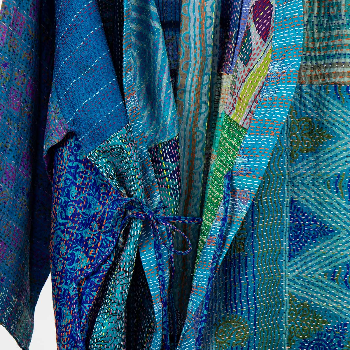 SARI SILK Kimono one size, turkos