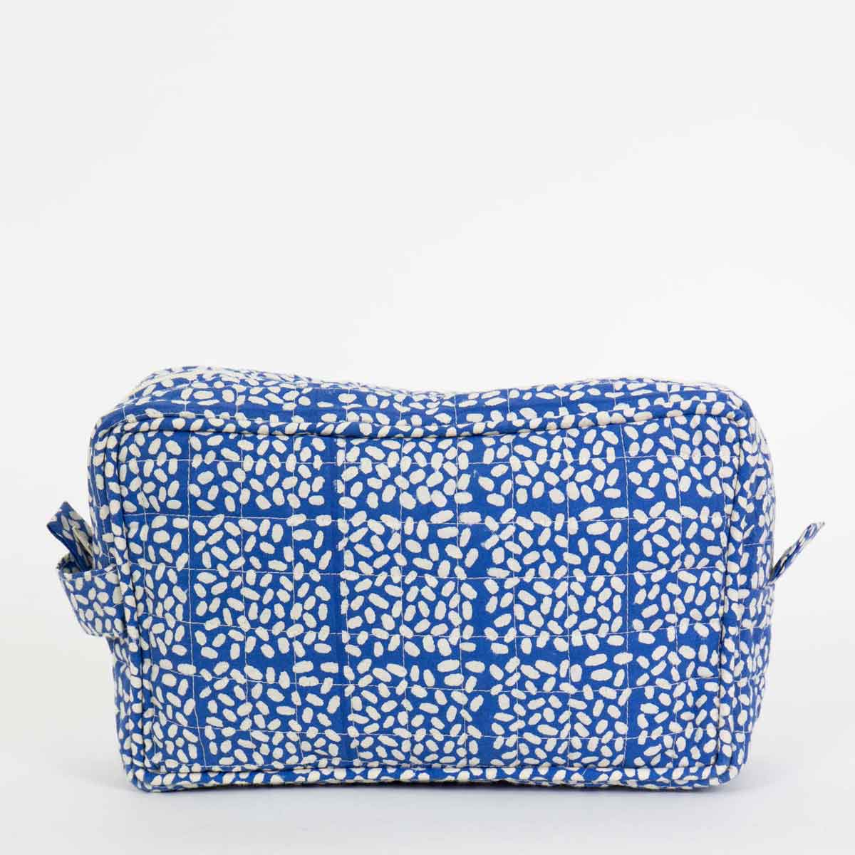 SEED Toiletry bag M, blue/white