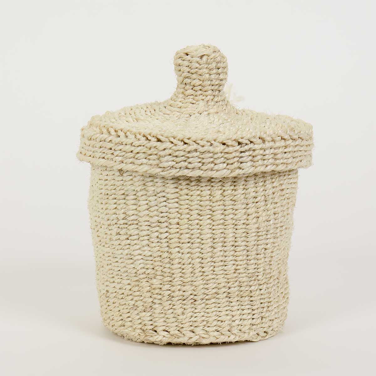 SISAL MOOD Basket w lid S, white