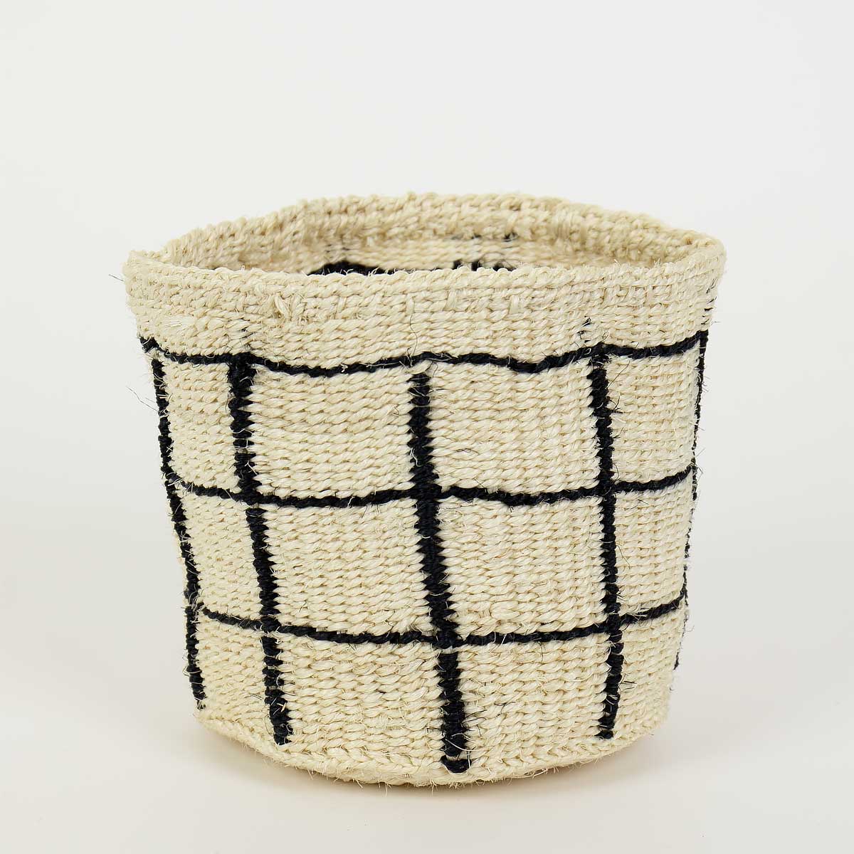 SISAL MOOD Basket check S, white/black