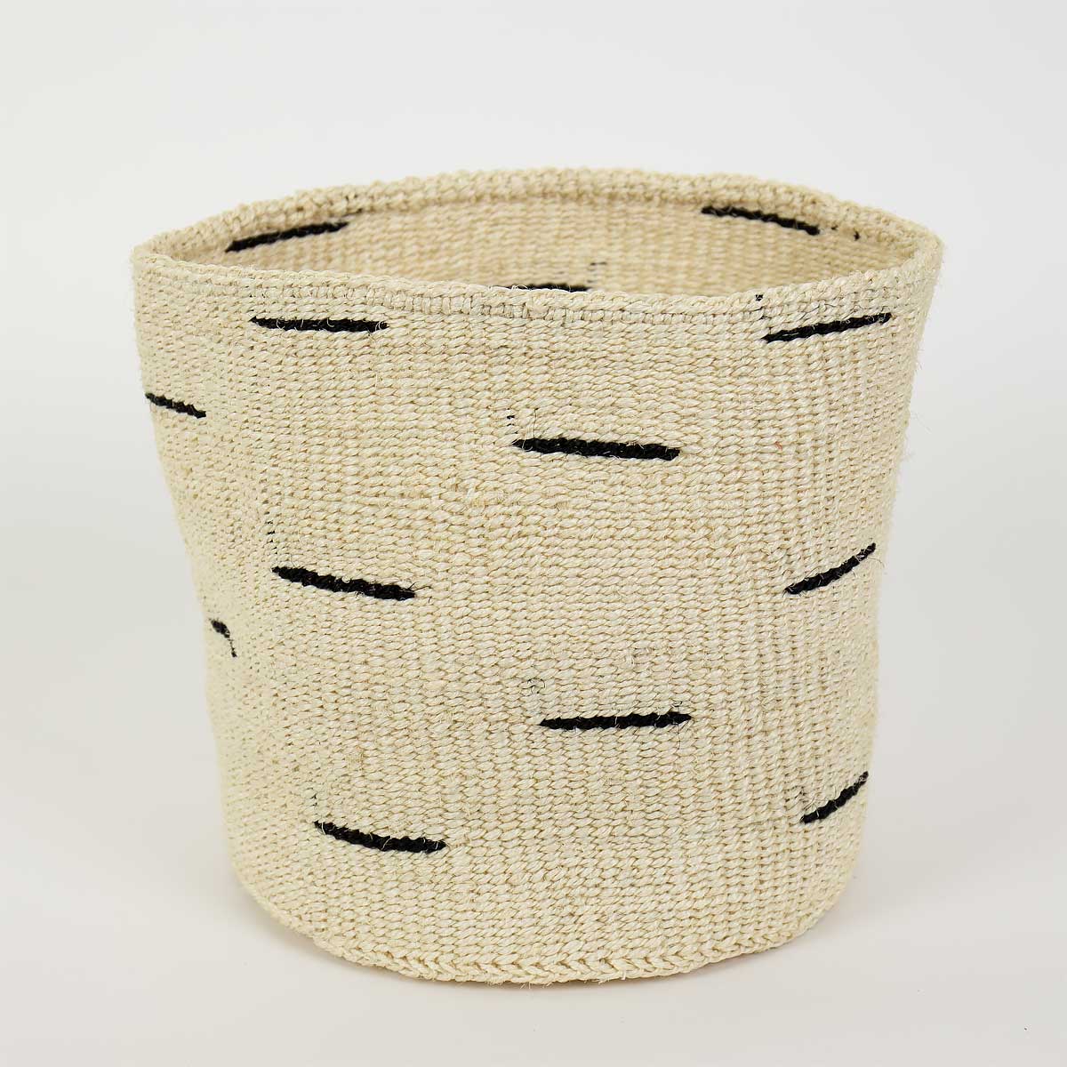 SISAL MOOD Basket stripe L, white/black