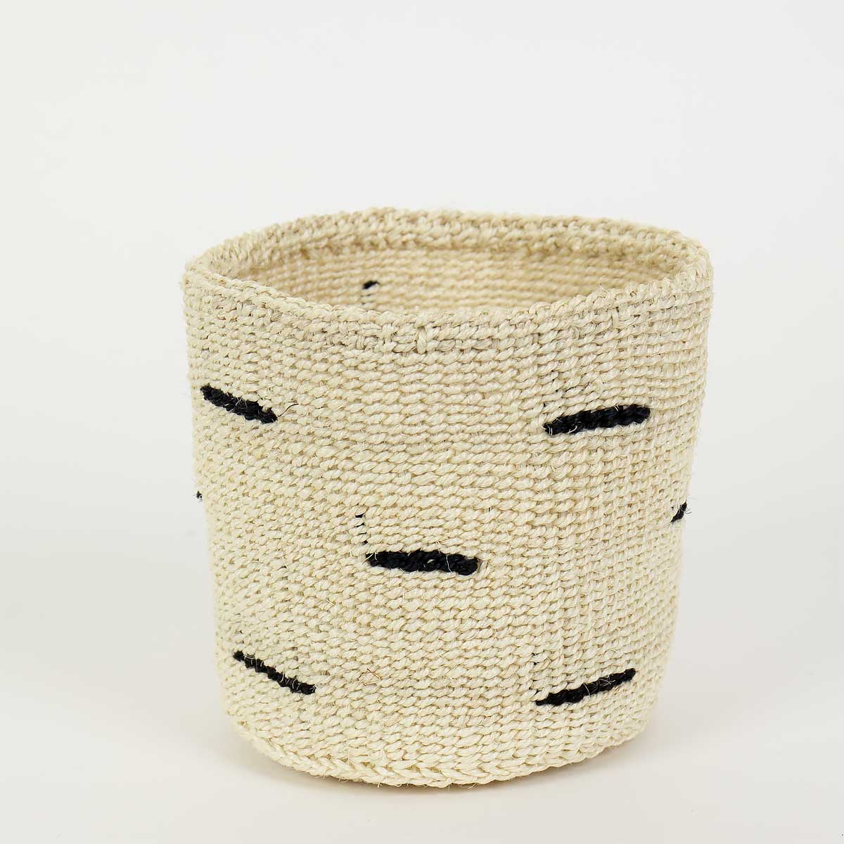 SISAL MOOD Basket stripe S, white/black