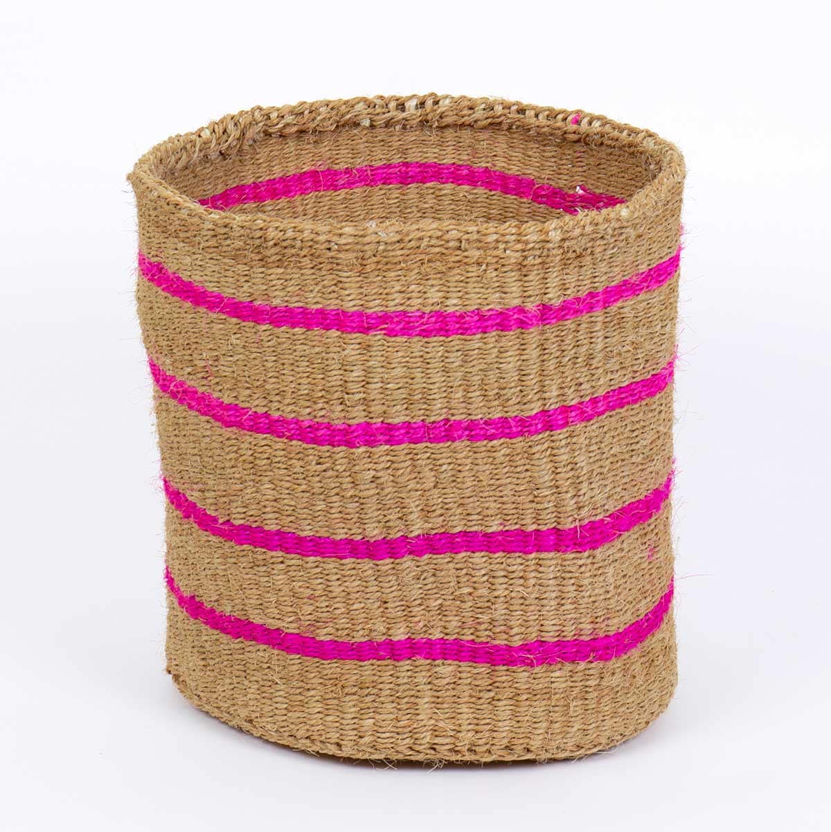 SISAL Basket L, beige/pink