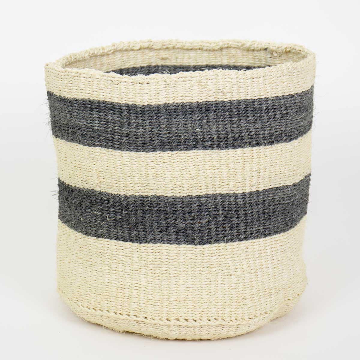 SISAL Basket L, white/grey