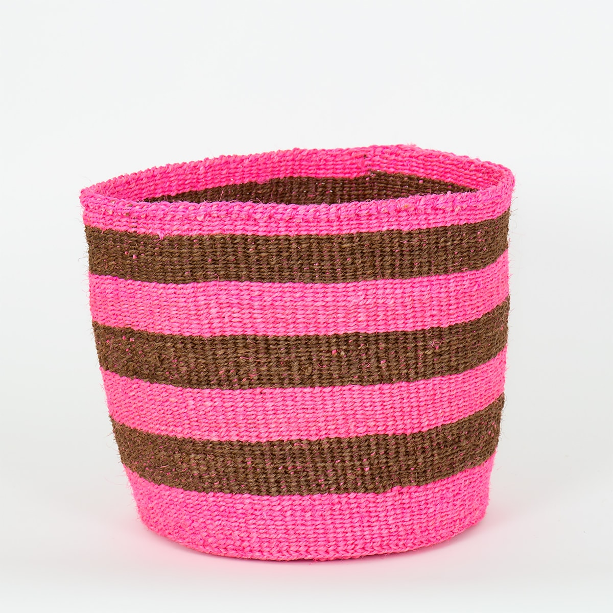 SISAL Basket L, pink/brown