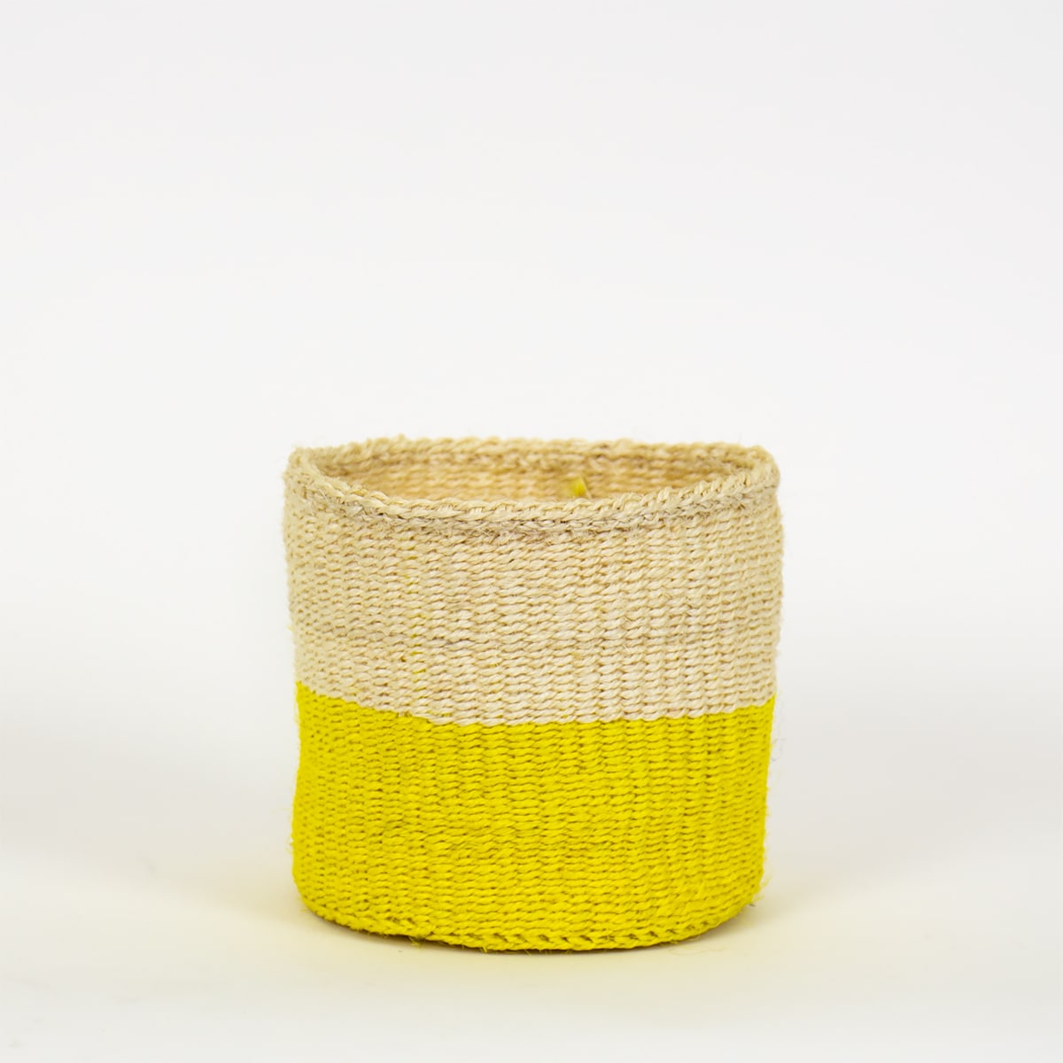 SISAL Basket S, white/yellow