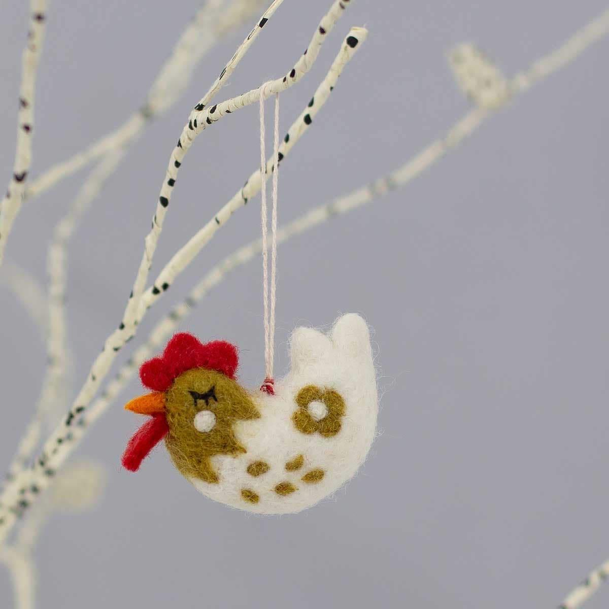 SLEEPING ROOSTER Easter ornament