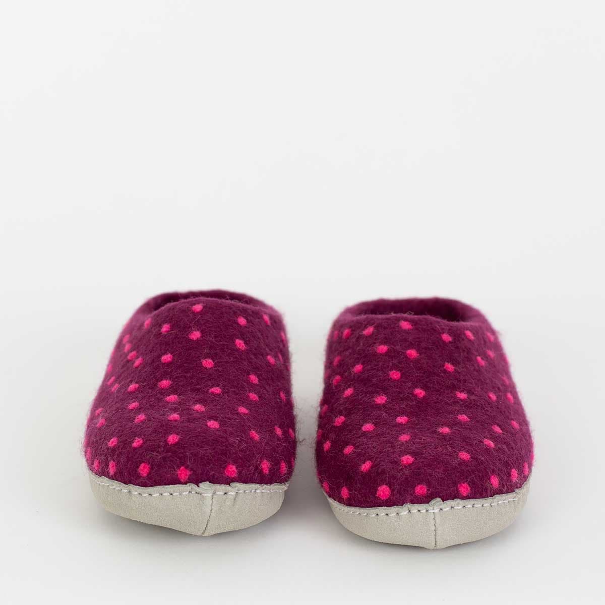 SLIP DOTTED Slippers, plum/pink