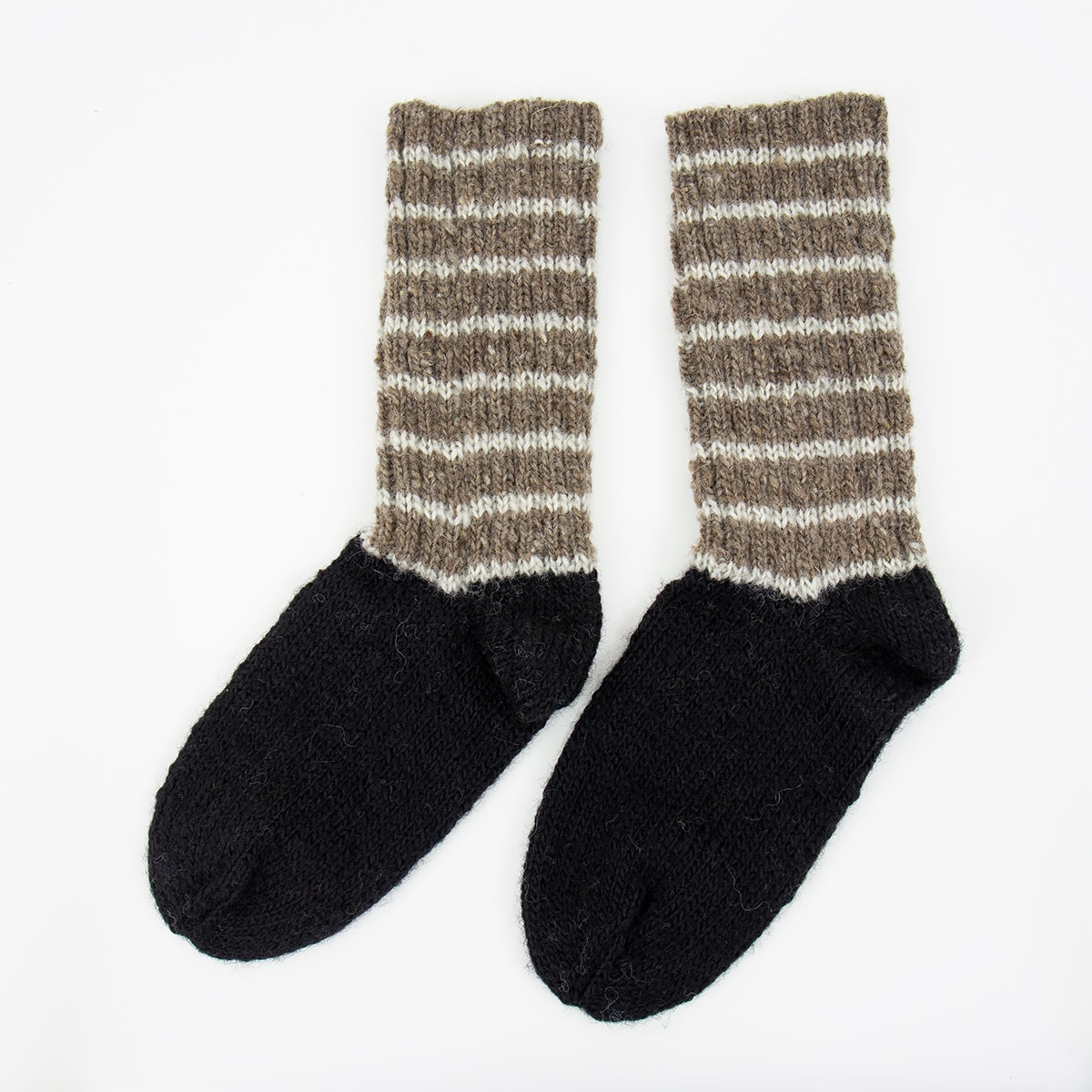 KNITS Sockor S, svart/brun