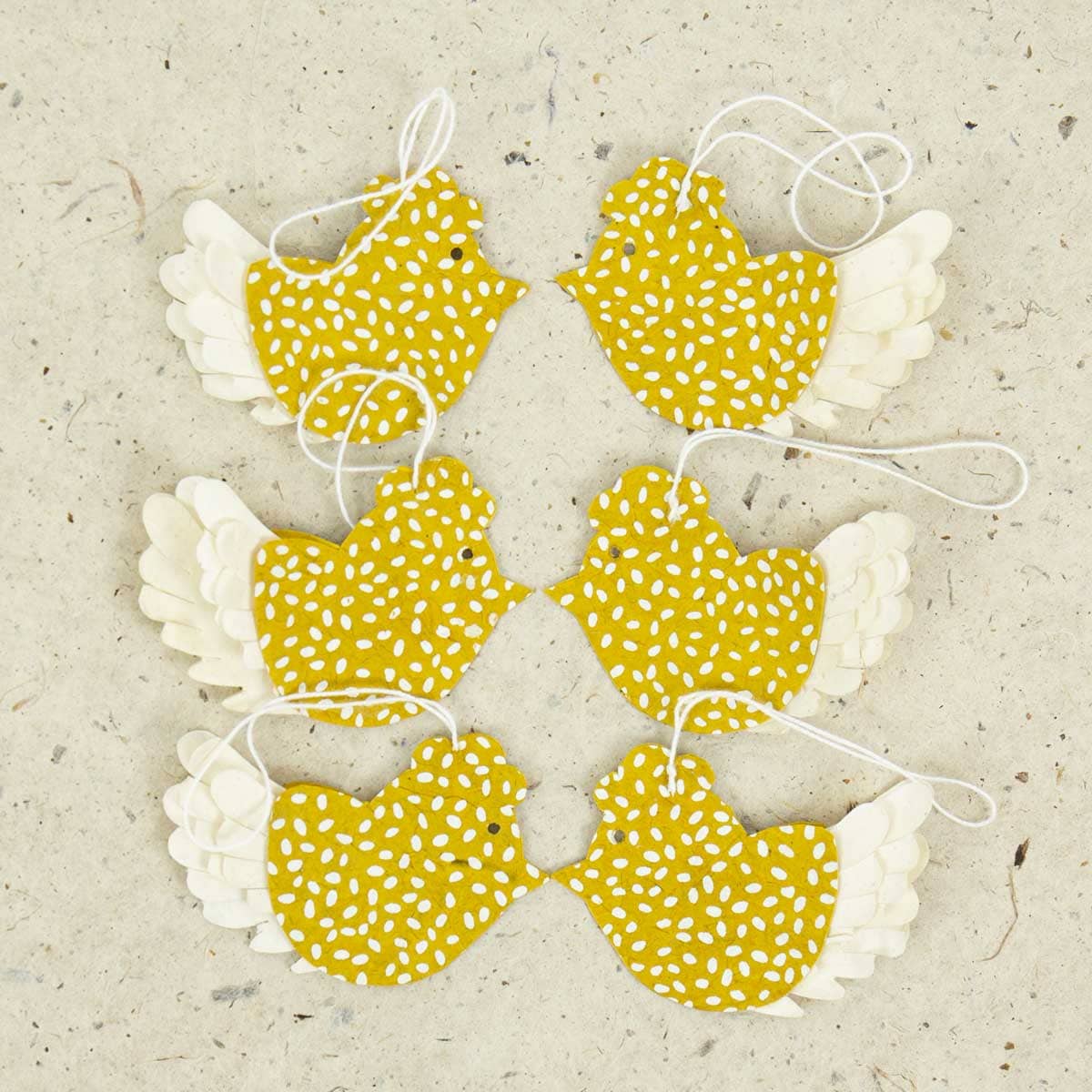 SONG BIRDS Ornaments, 6-p