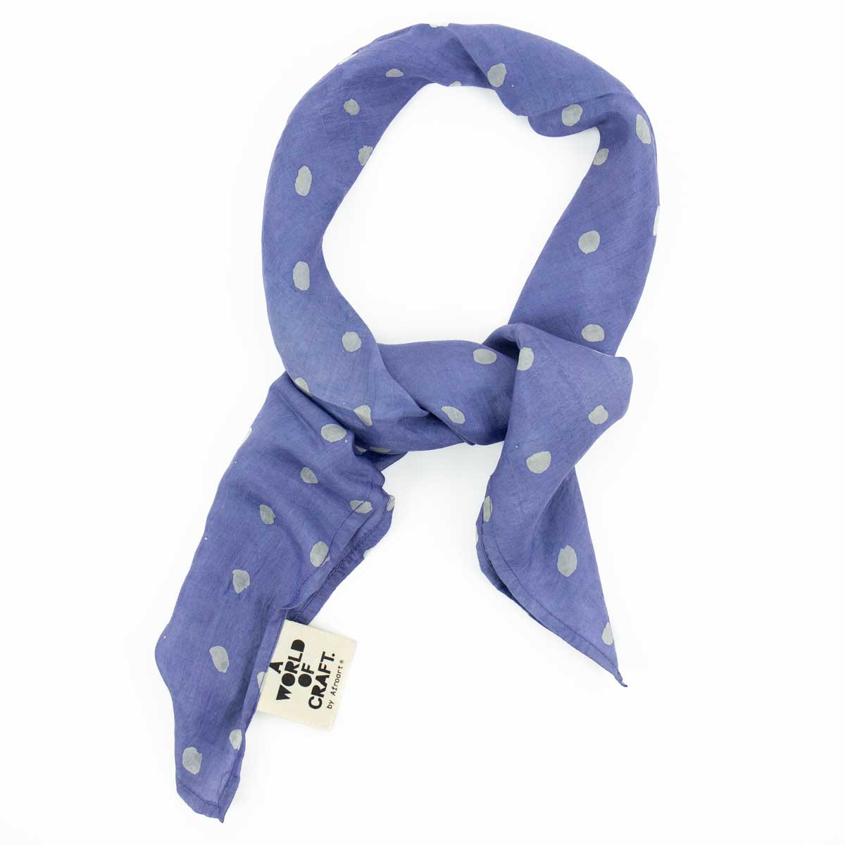 SPOT Silk scarf, blue/white