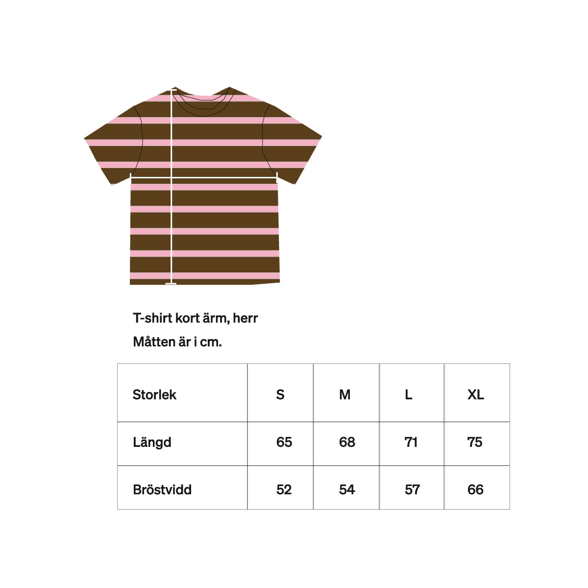 AWOC Men T-shirt, short sleeve, brown/pink