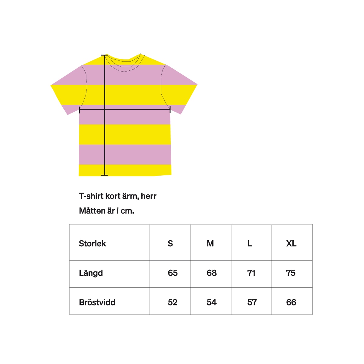 AWOC Men T-shirt, short sleeve, yellow/lilac