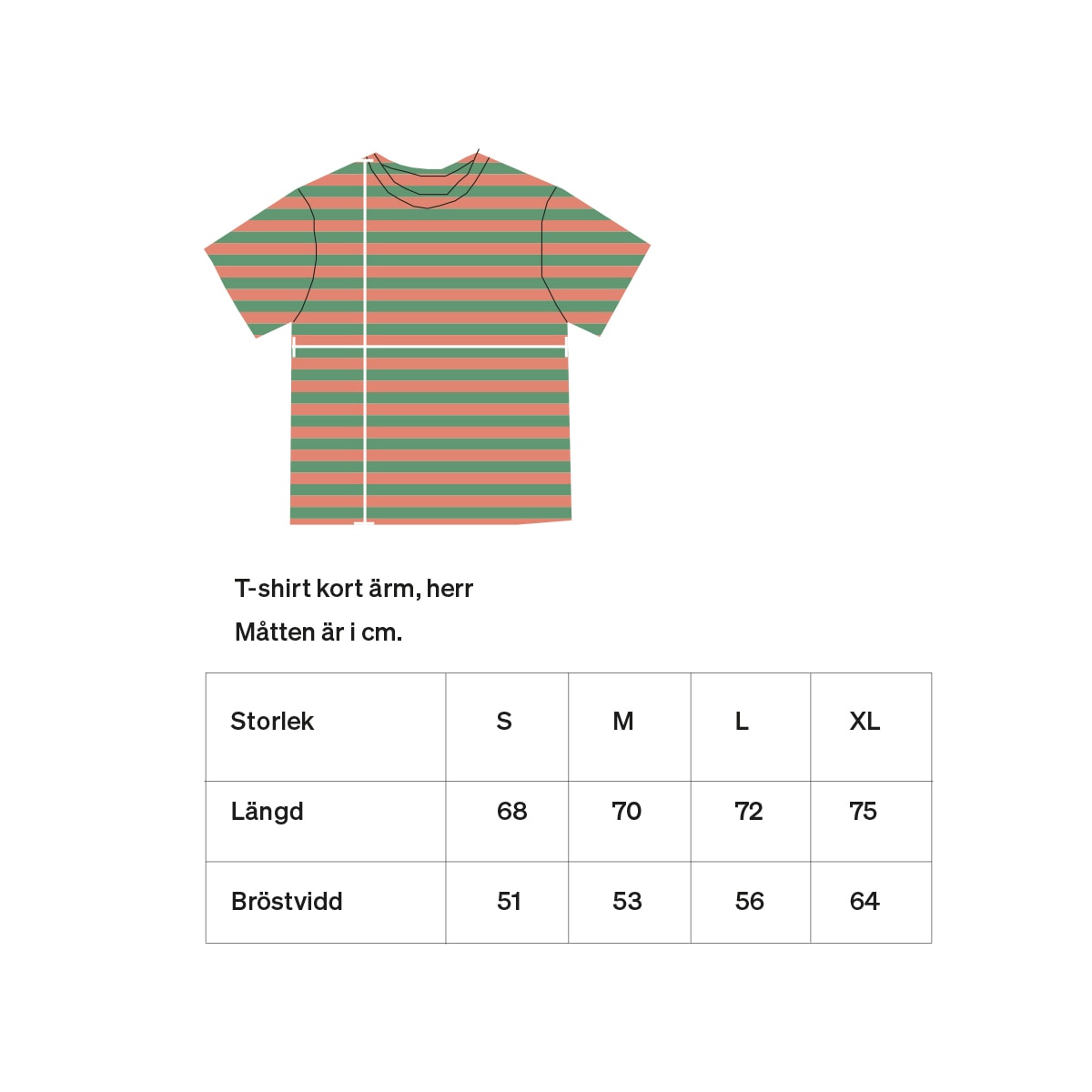 AWOC Men T-shirt, short sleeve, green/apricot 