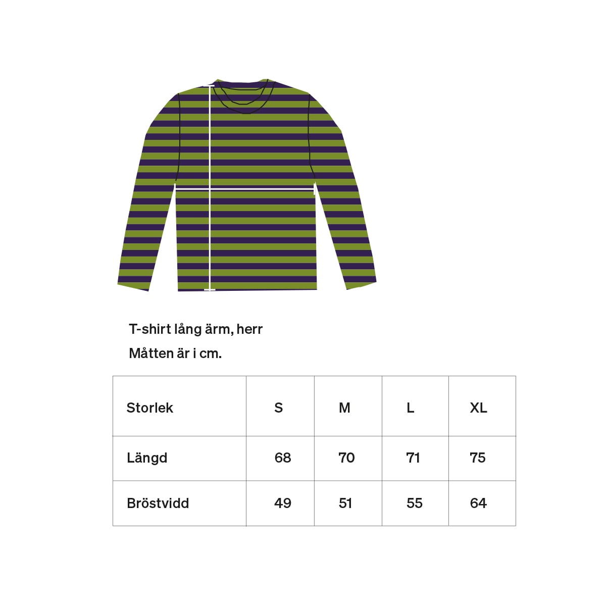 AWOC Men T-shirt, long sleeve, olive/aubergine