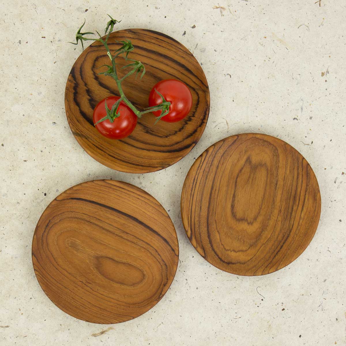 TEAK Round dish, S