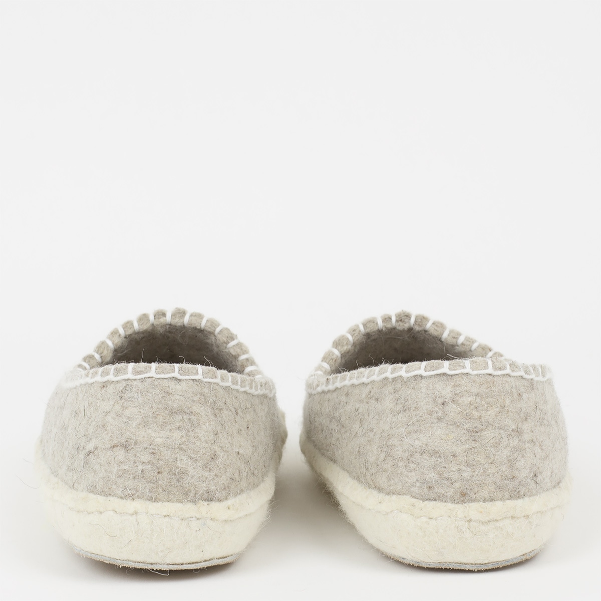 FELT Slippers, grey/white