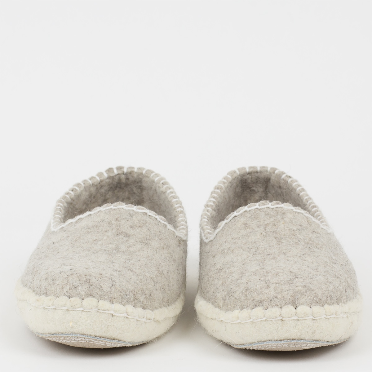 FELT Slippers, grey/white