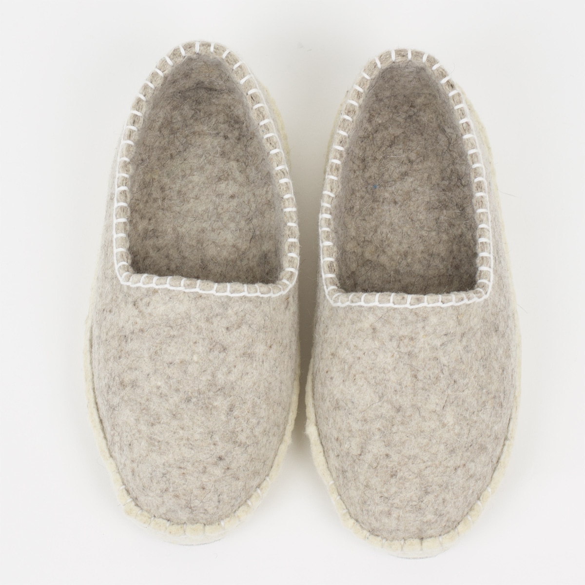 FELT Slippers, grey/white
