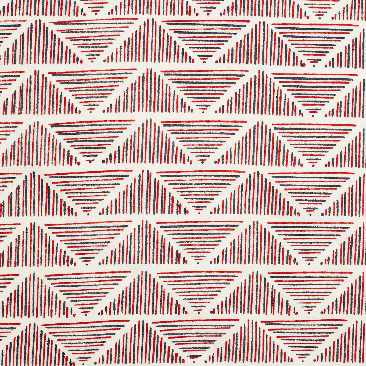 TRIANGULAR Fabric 114 cm, red/blue