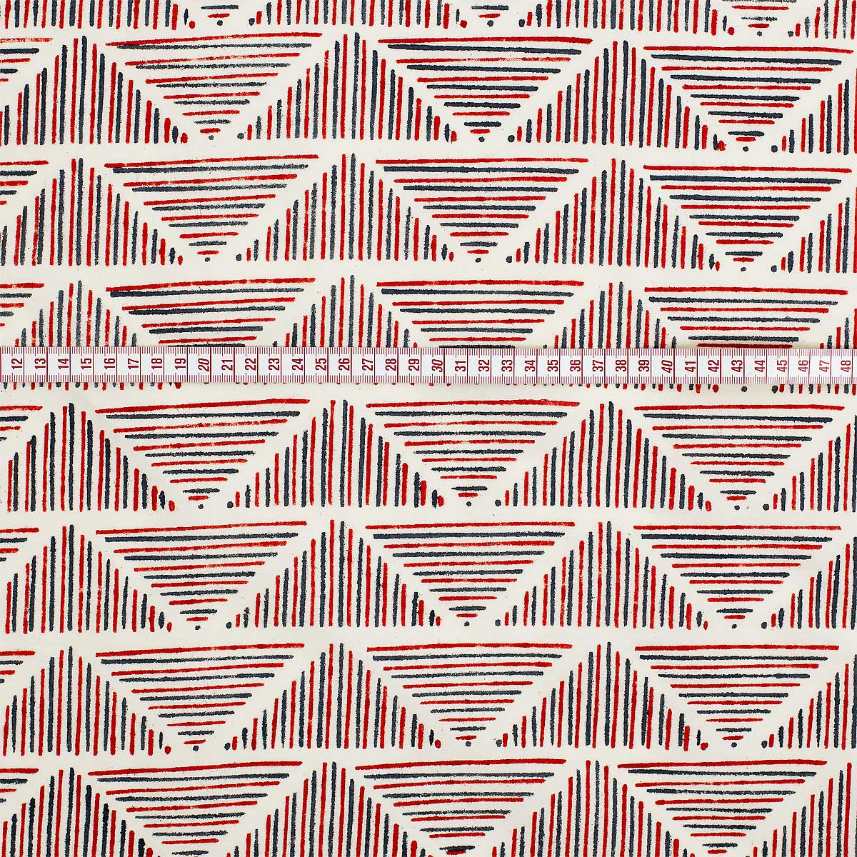 TRIANGULAR Metervara, röd/blå