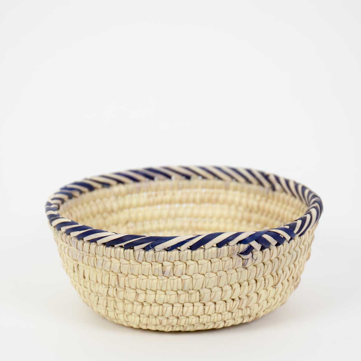 TURKANA Basket bowl, blue/natural