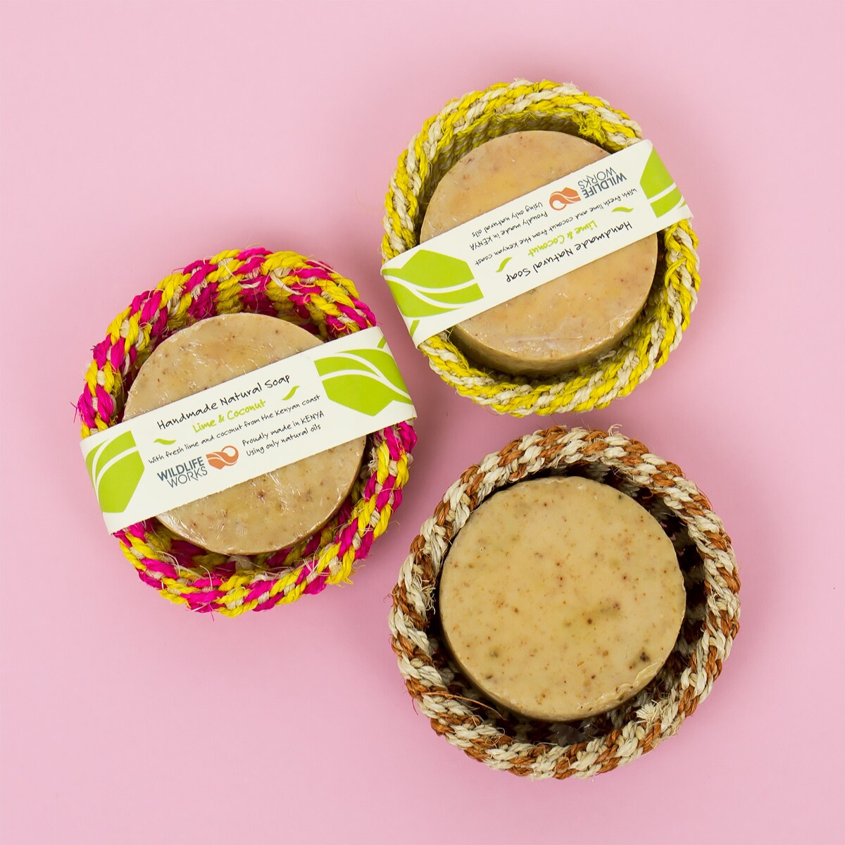 Soap Lime & Coconut, basket