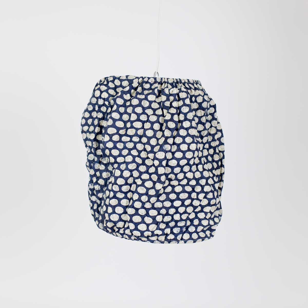 WRINKLE BATIK Lampshade, blue