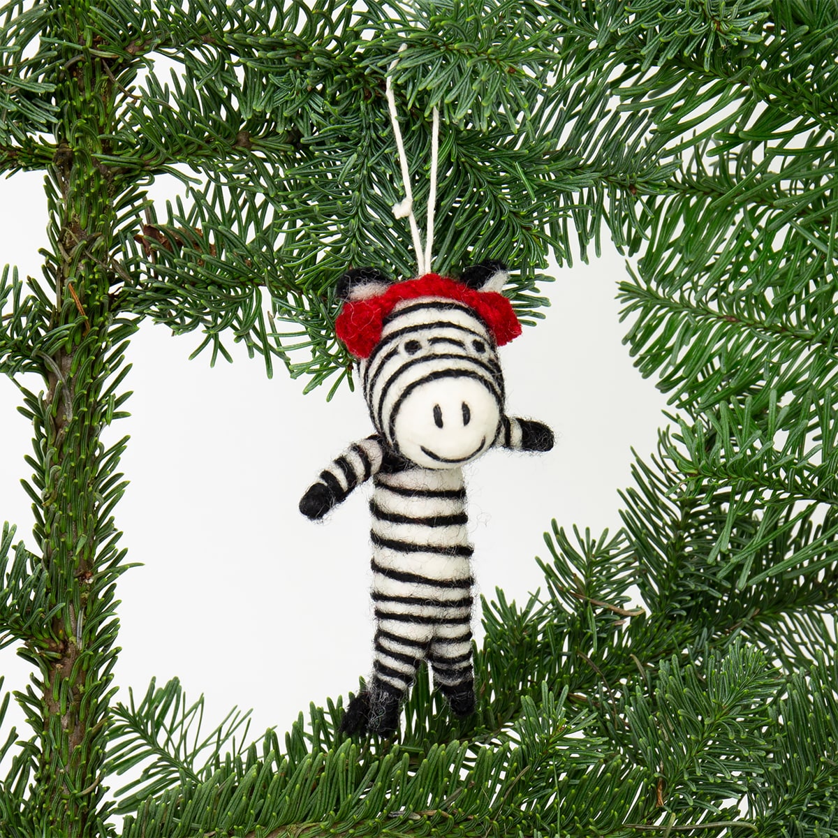 ZEBRA EARMUFFS Christmas ornament