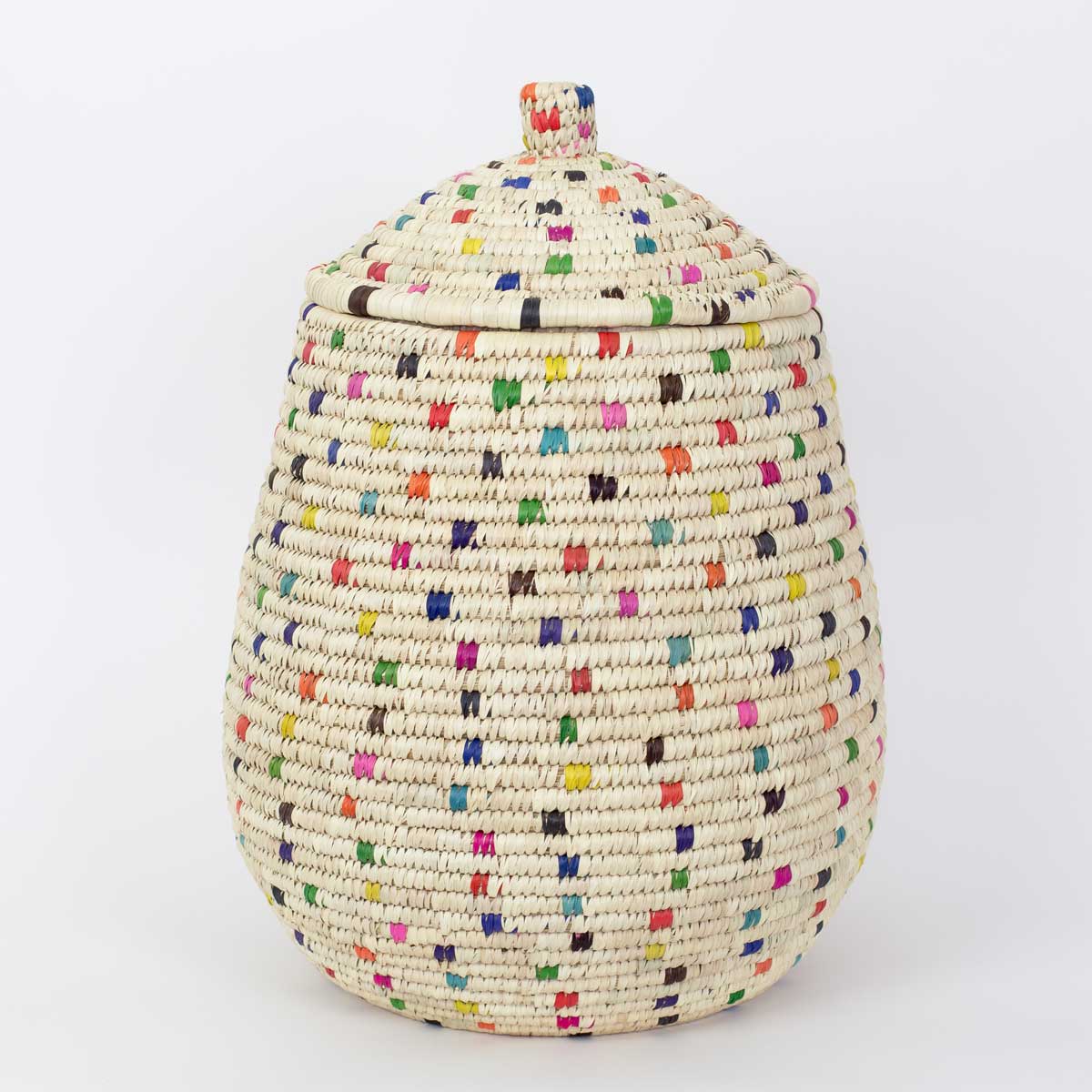 PALM DOTTED EGG Basket, multi